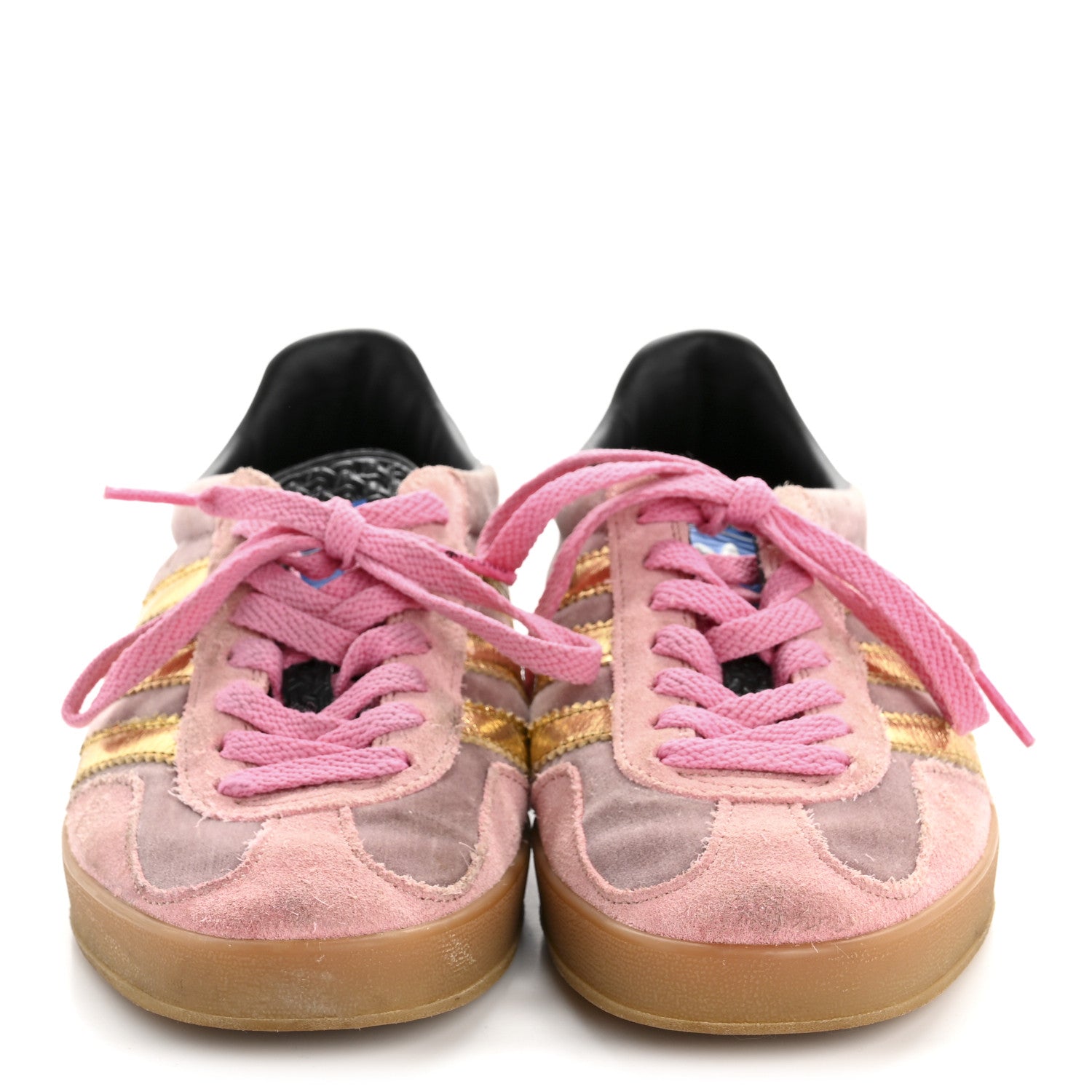 X ADIDAS Softy Velvet Suede Madeira Demetra Womens Gazelle Sneakers 4.5 Pink Gold