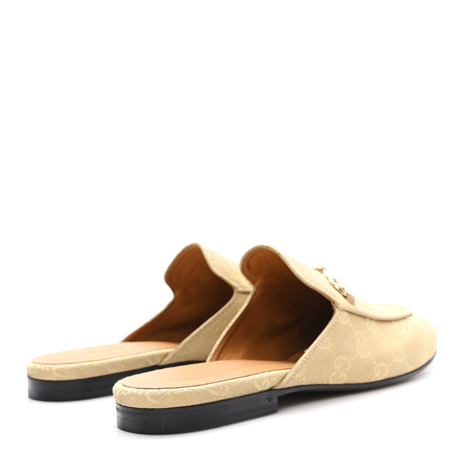 Canvas GG Monogram Womens Princetown Slippers 40 Egypt Salt