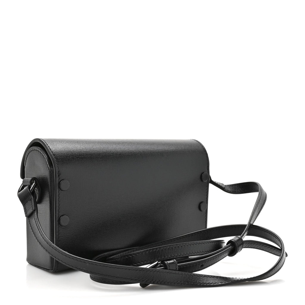 Azalea Calfskin Monochrome Mini Horsebit 1955 Shoulder Bag Black