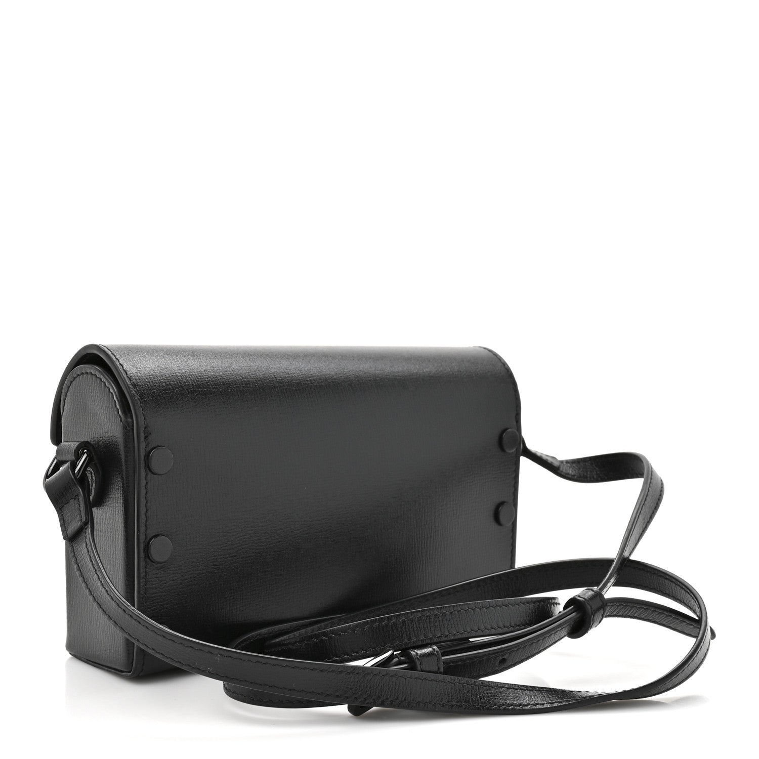 Azalea Calfskin Monochrome Mini Horsebit 1955 Shoulder Bag Black