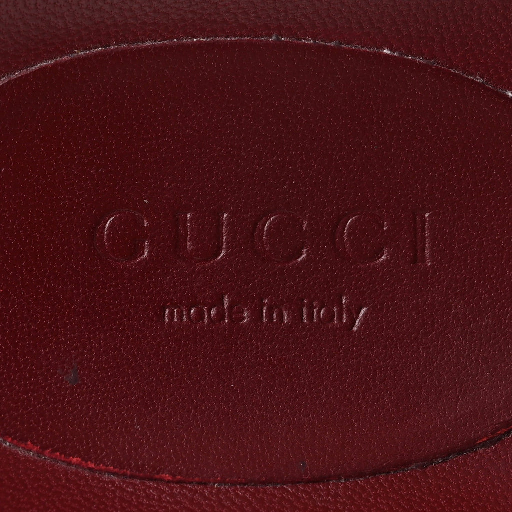 GG Supreme Monogram Womens Horsebit Slippers 36 Rosso Ancora