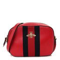 Calfskin Web Small Webby Bee Shoulder Bag Red