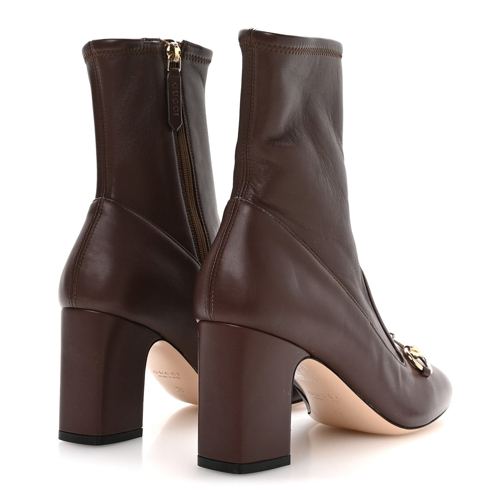 Nappa Horsebit Ankle Boots 38 New Chocolate