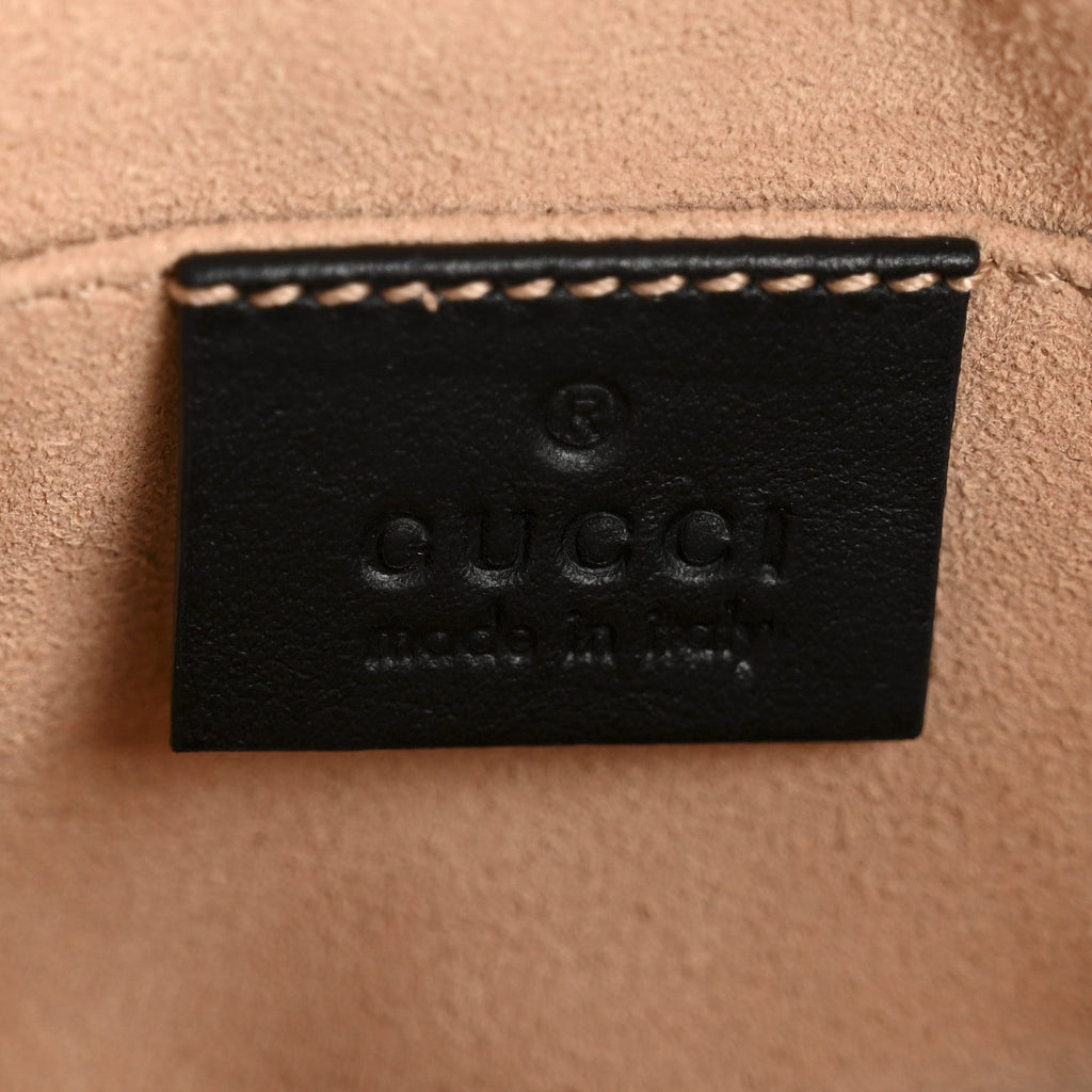 Calfskin Matelasse Animal Studs GG Marmont Belt Bag 85 34 Black