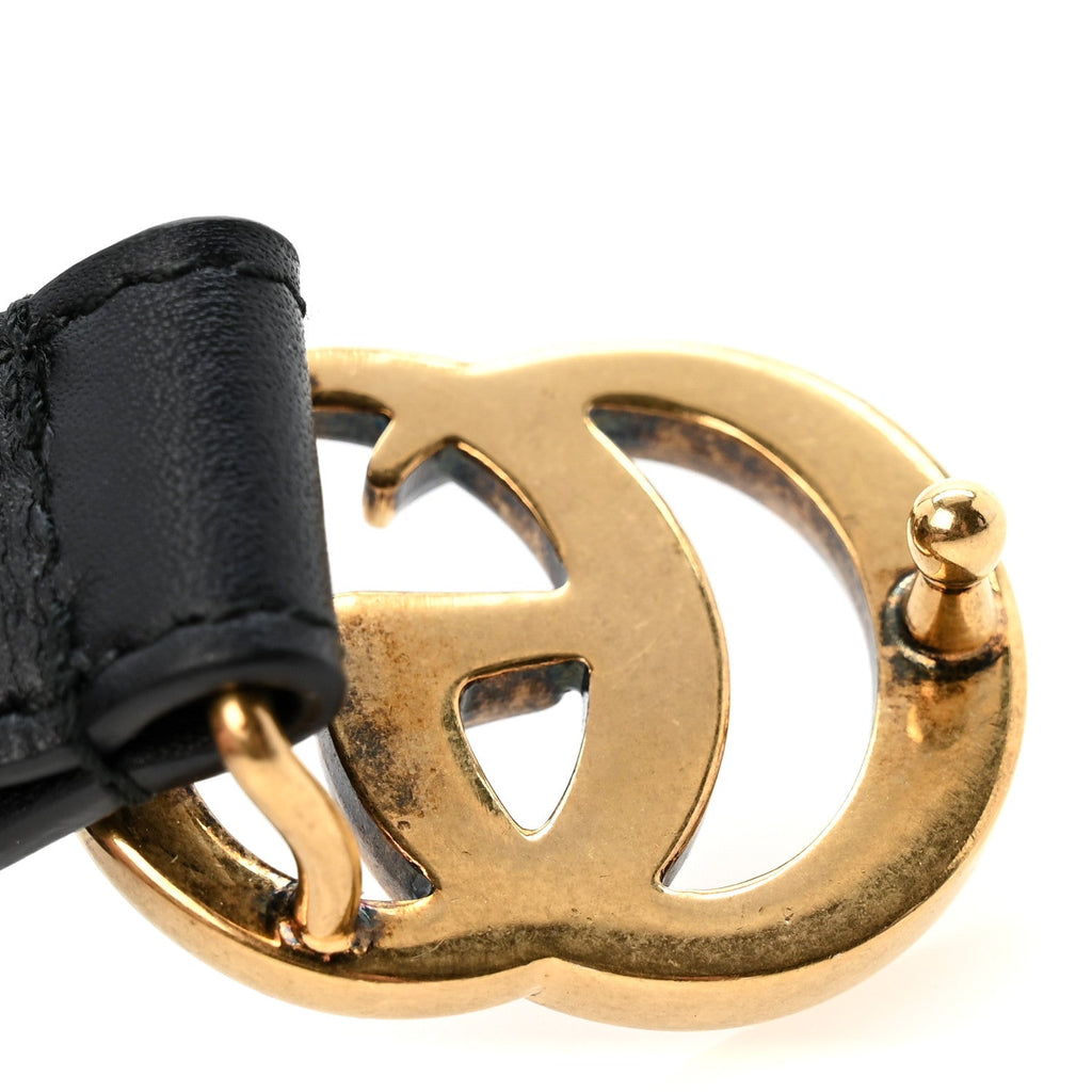 Calfskin Double G 20mm Belt 80 32 Black