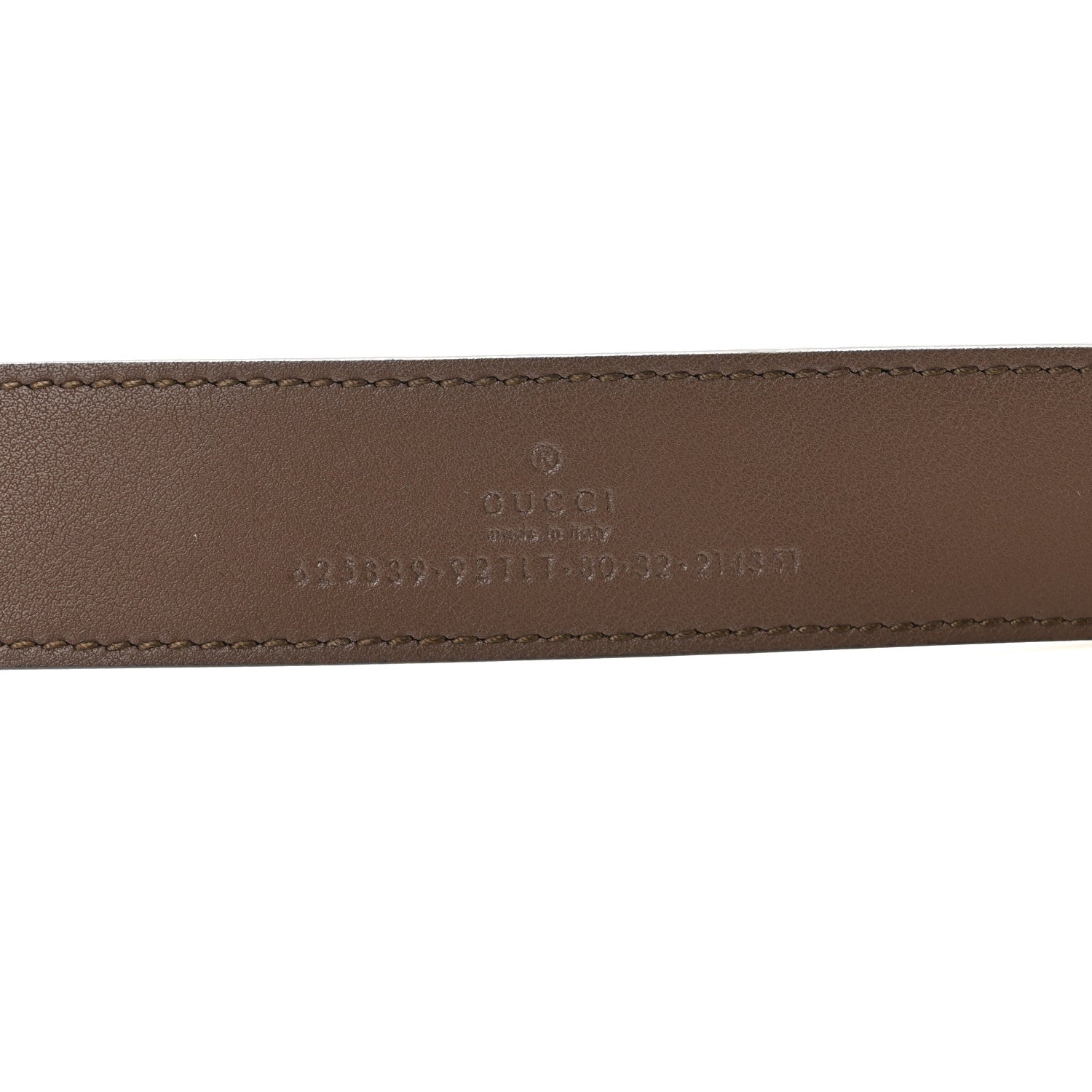 GG Supreme Monogram Matte Plutone Calfskin Double G 30mm Belt 80 32 Beige Ebony New Acero