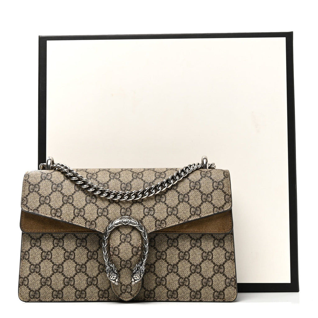 GG Supreme Monogram Small Dionysus Shoulder Bag Taupe
