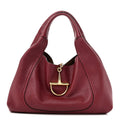 Grained Calfskin Softbit Maxi Shoulder Bag Rosso Ancora Red