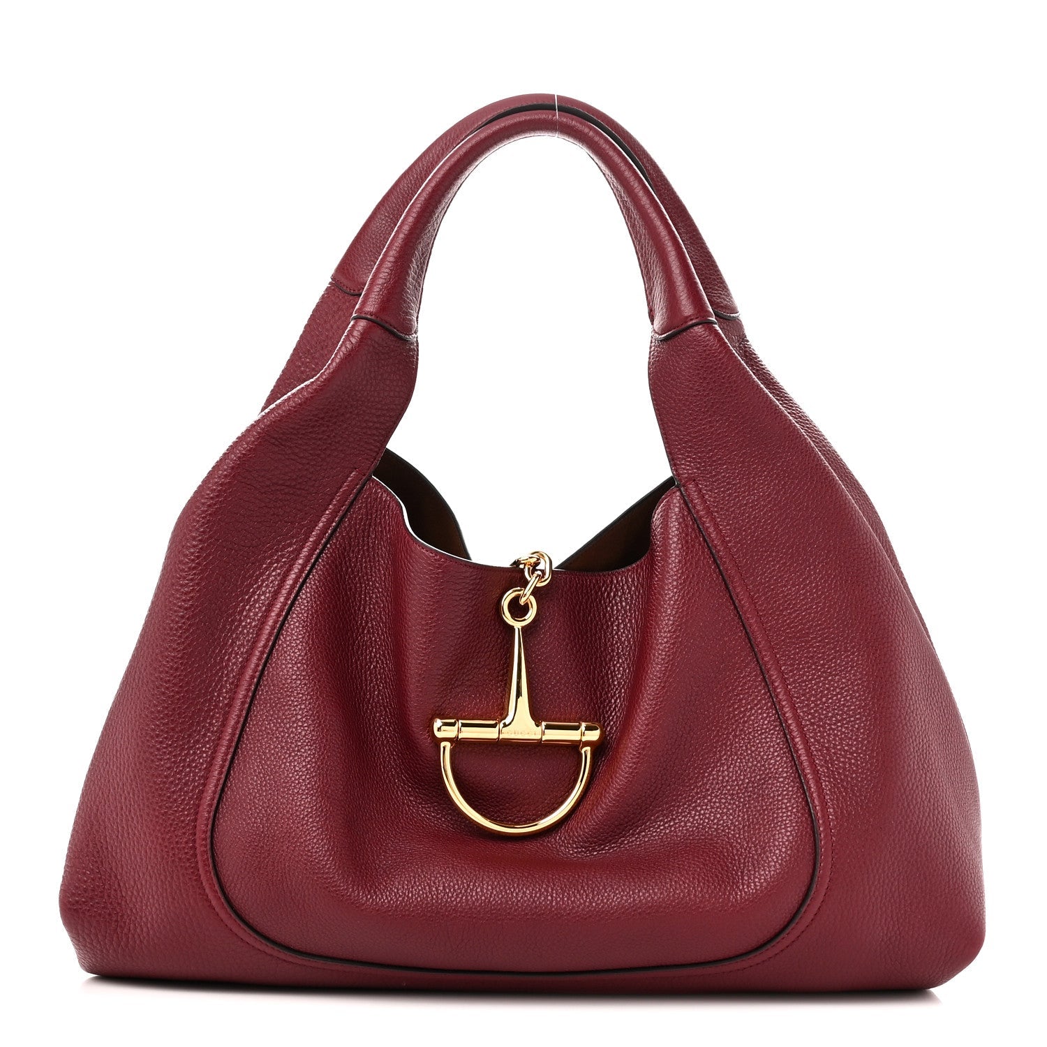 Grained Calfskin Softbit Maxi Shoulder Bag Rosso Ancora Red