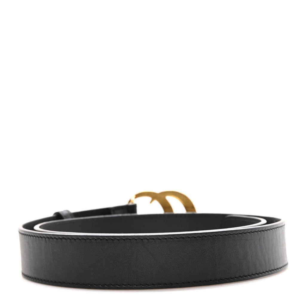 Calfskin Double G 30mm Belt 80 32 Black