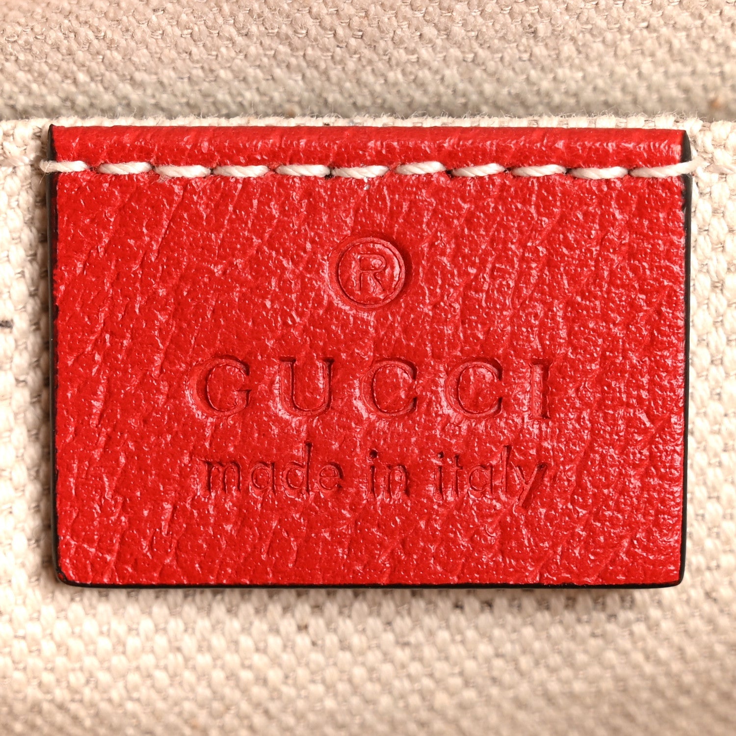 GG Supreme Monogram Apple Small Retro Interlocking G Shoulder Bag Beige Multicolor Lobster Red