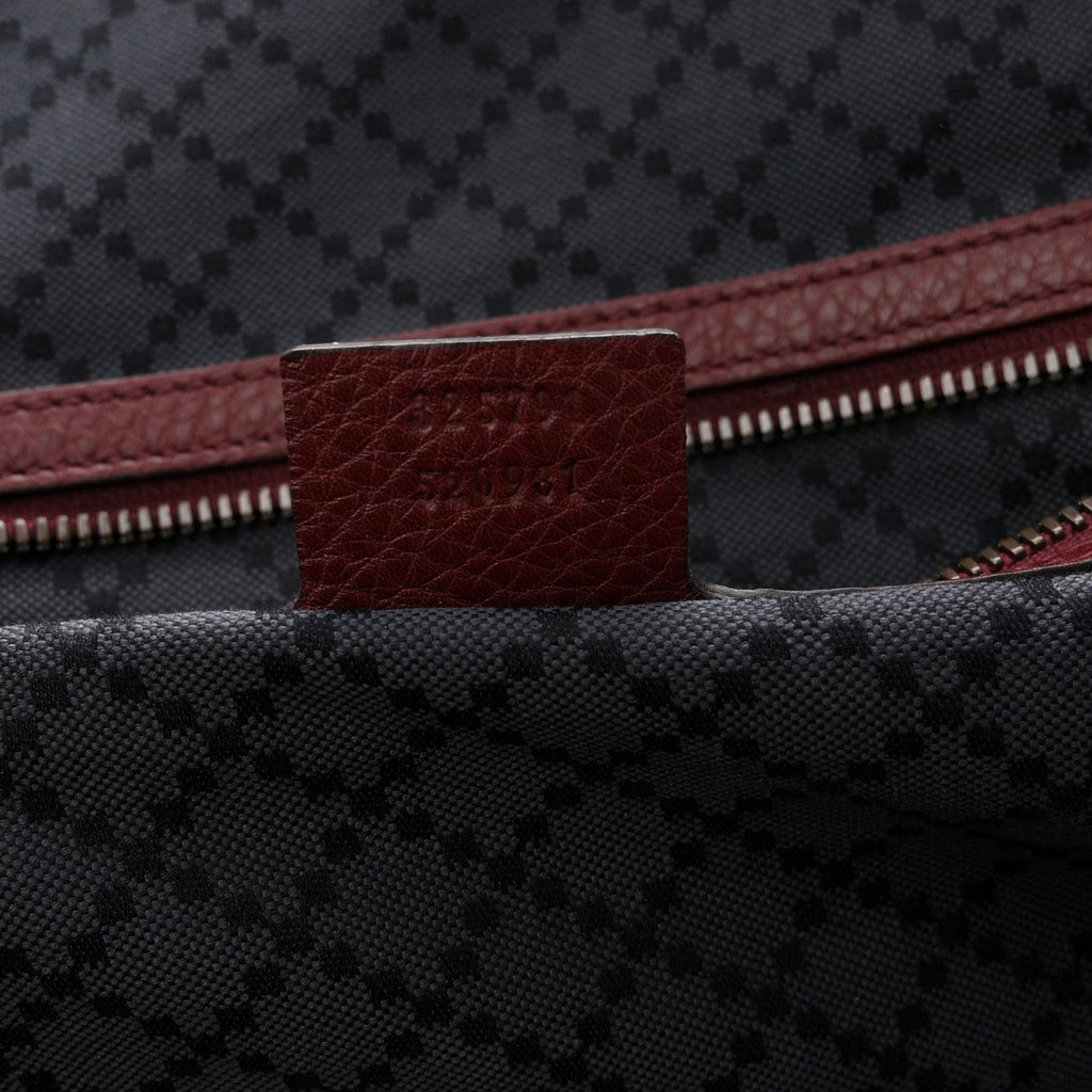 Grained Calfskin Duffle Bag Burgundy