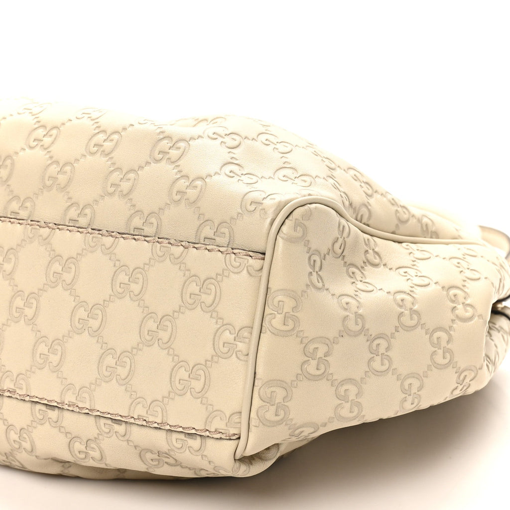 Guccissima Medium Sukey Tote Mystic White