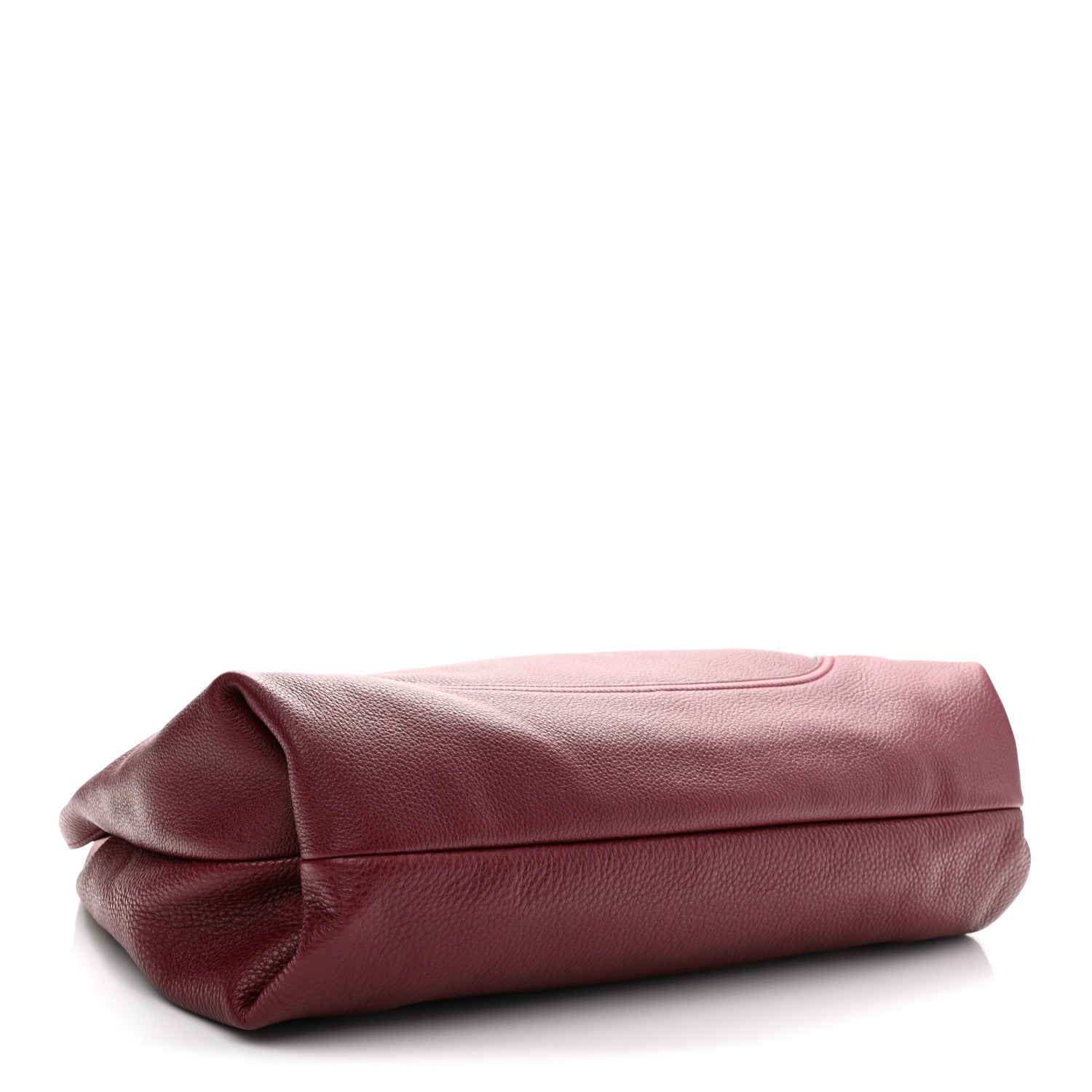 Grained Calfskin Softbit Maxi Shoulder Bag Rosso Ancora Red