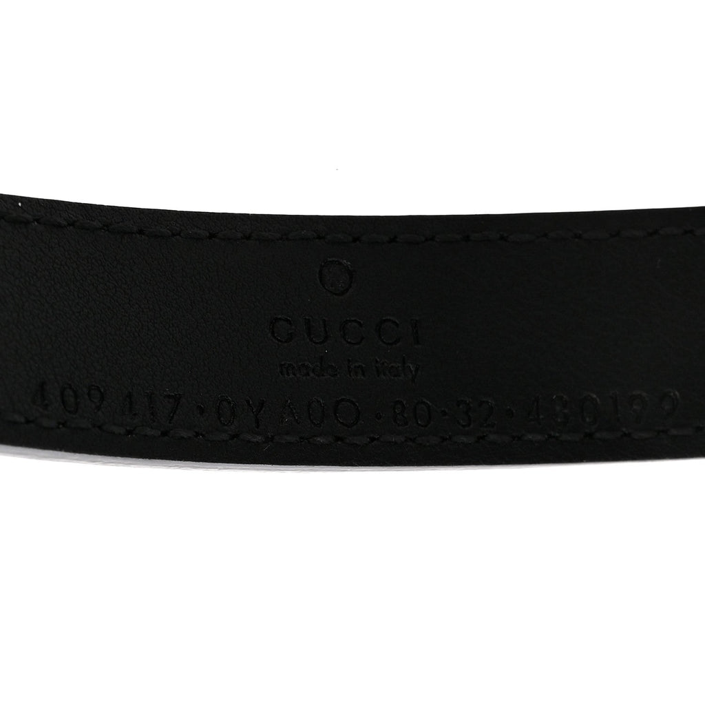 Calfskin Double G 20mm Belt 80 32 Black