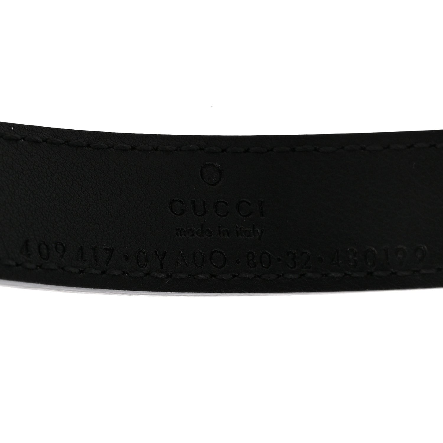 Calfskin Double G 20mm Belt 80 32 Black