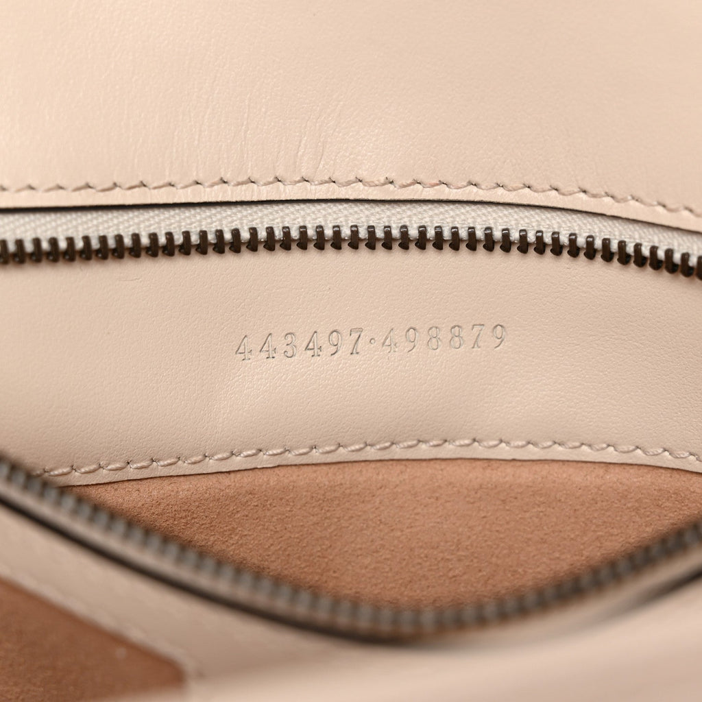 Calfskin Matelasse Small GG Marmont Shoulder Bag White