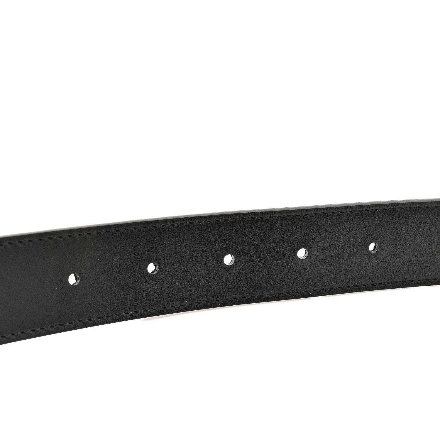 GG Supreme Monogram Plutone Calfskin Palladium Double G Reversible 30mm Belt 100 40 Black