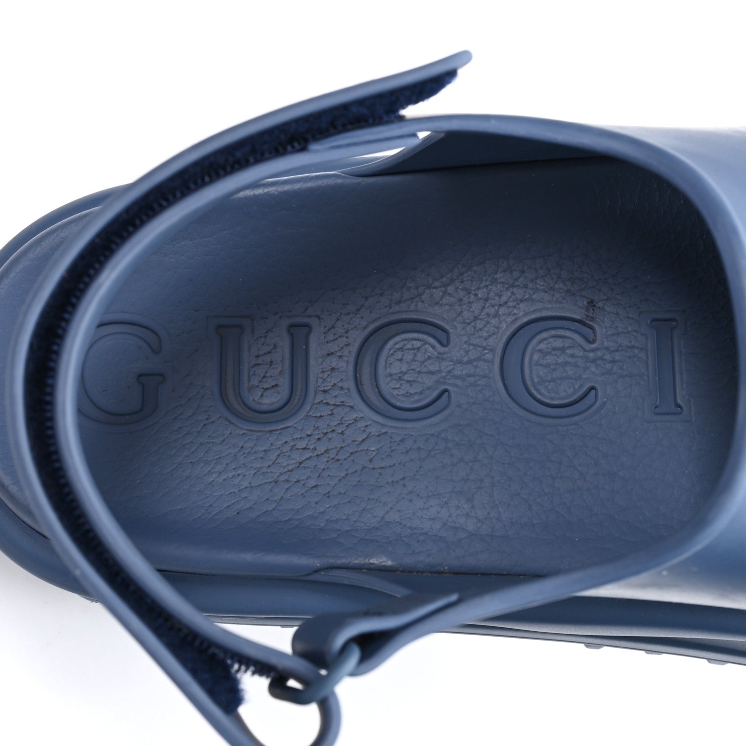 Soft Rubber Horsebit Touch Mens Strapped Sandals 9 Washed Indigo