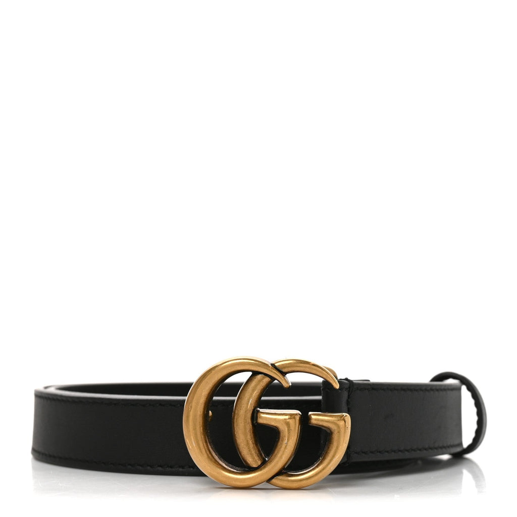 Calfskin Double G 20mm Belt 65 26 Black