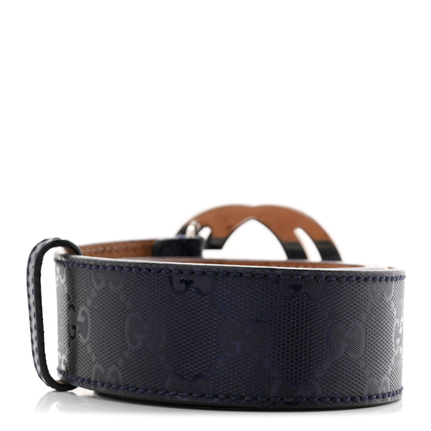 Imprime Monogram Interlocking G Belt 85 34 Navy