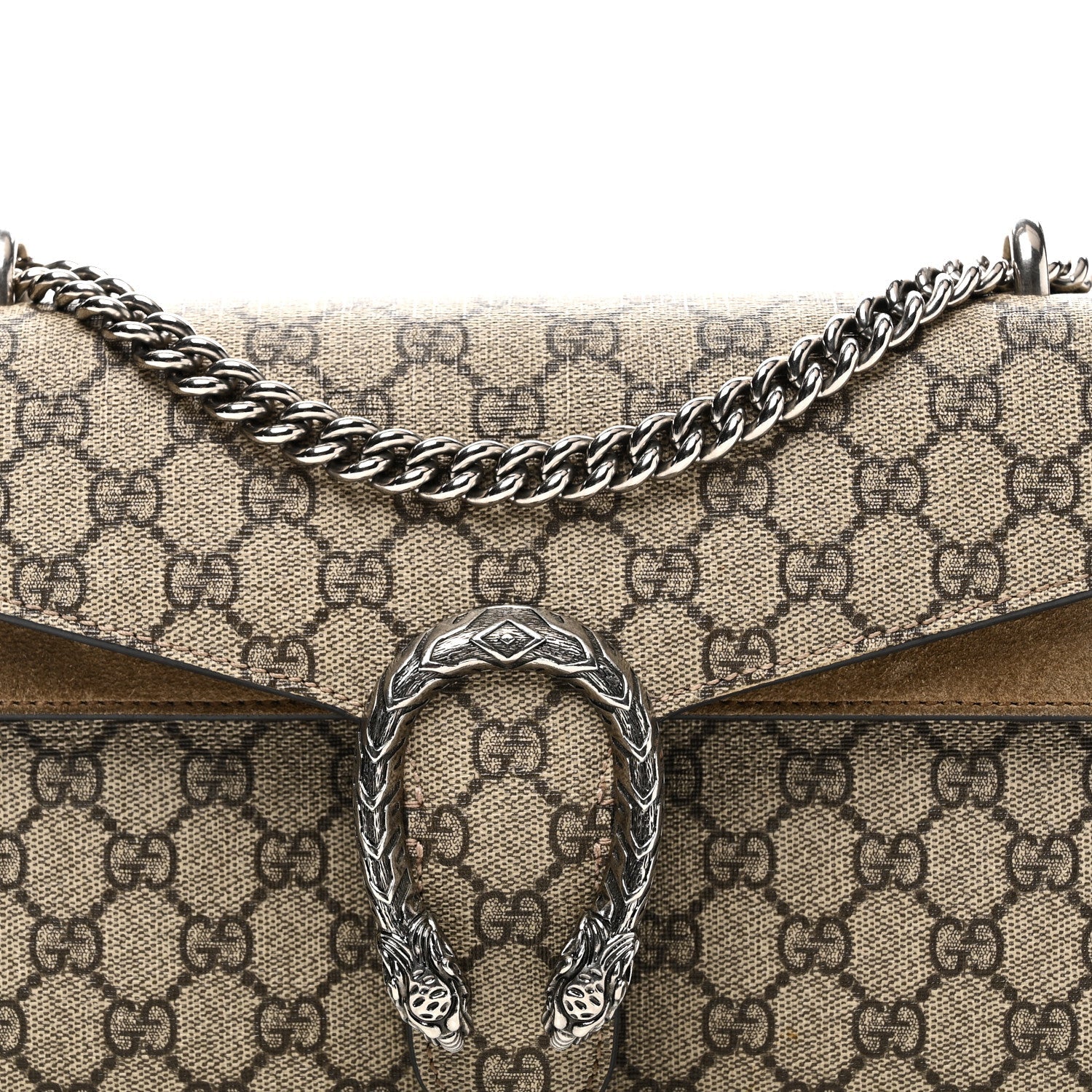 GG Supreme Monogram Small Dionysus Shoulder Bag Taupe