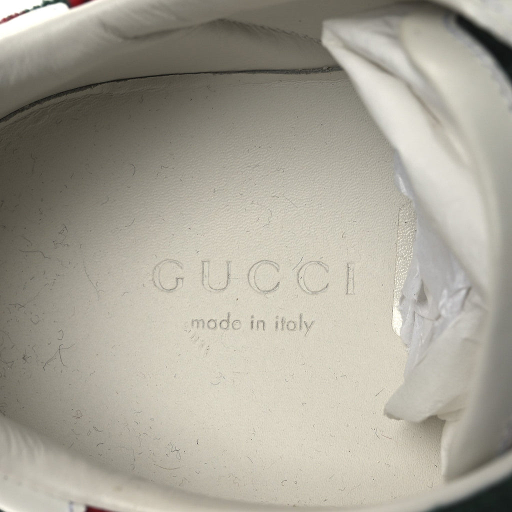 Terry Cloth GG Monogram Web Womens Ace Sneakers 36 Green Red