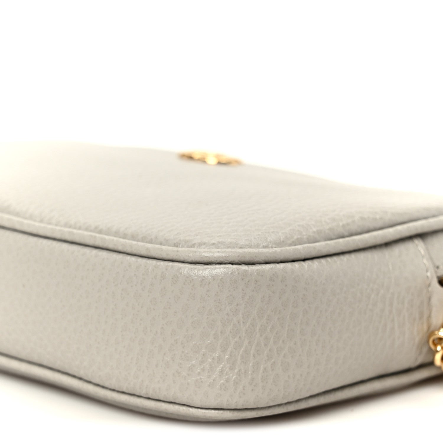 Dollar Calfskin Super Mini GG Marmont Chain Shoulder Bag Deep Grey