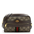 GG Supreme Monogram Web Mini Ophidia Shoulder Bag Brown