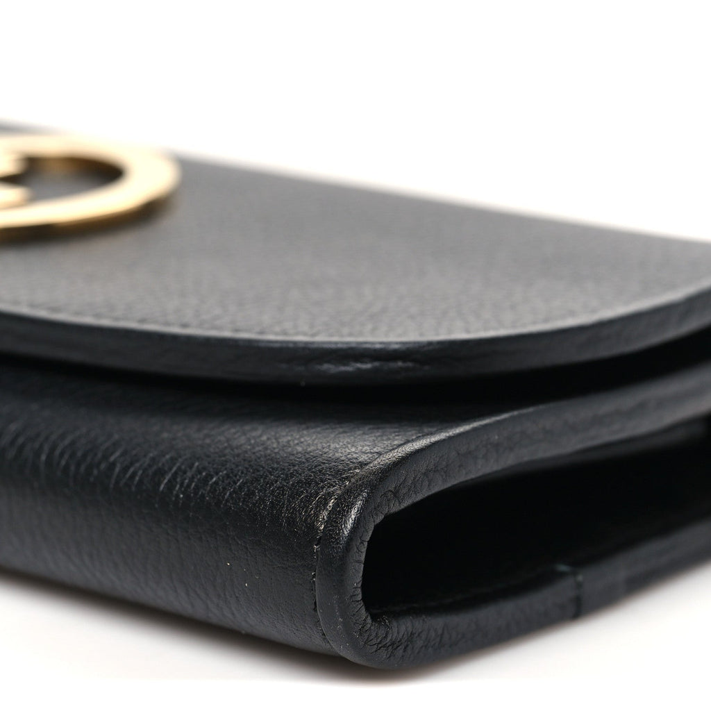 Roxy Calfskin Blondie Continental Chain Wallet Black