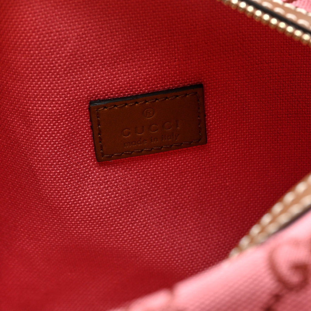 GG Supreme Web Mini GG Top Handle Bag Pink Beige