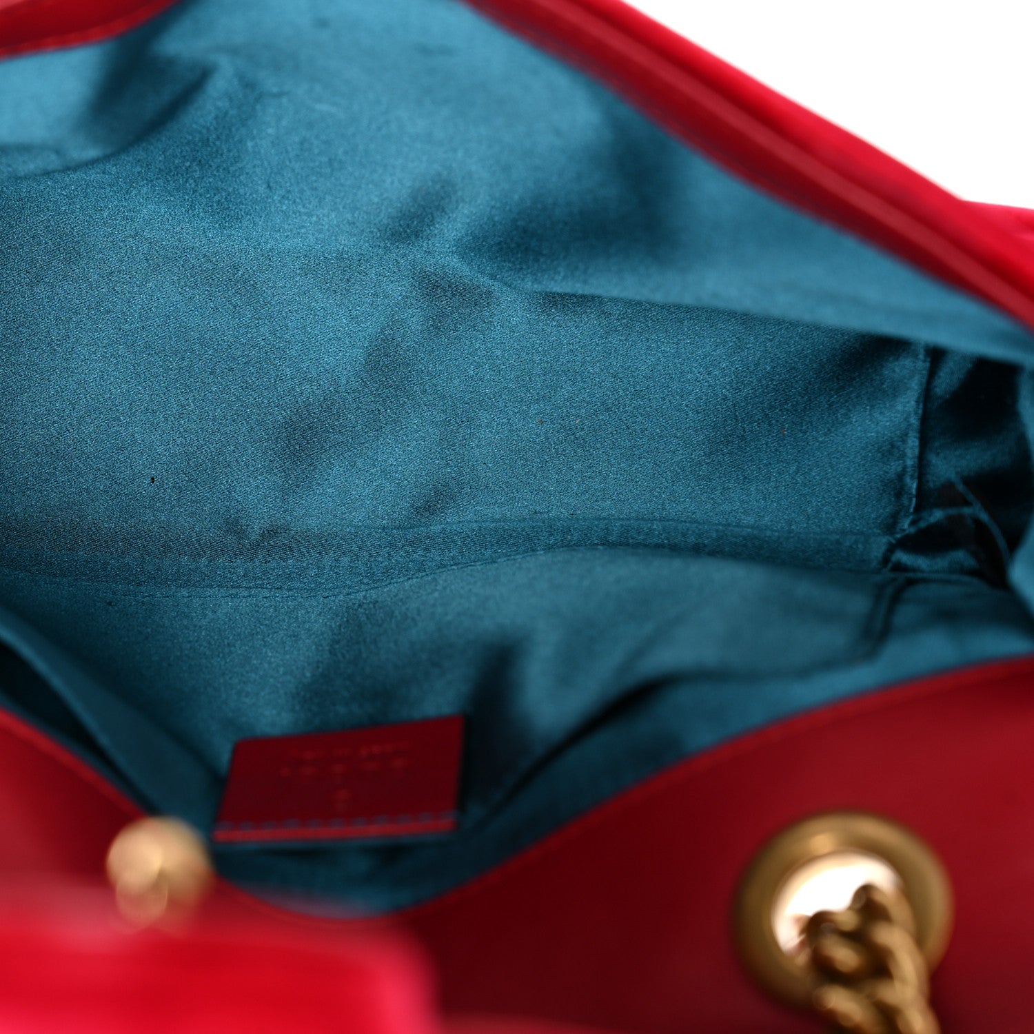 Velvet Matelasse Mini GG Marmont Shoulder Bag Hibiscus Red