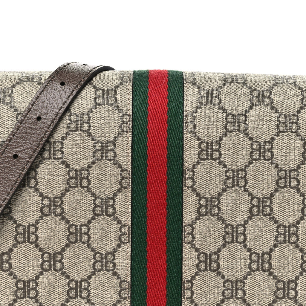X  BB Supreme Monogram Web Small Ophidia Shoulder Bag Beige New Acero