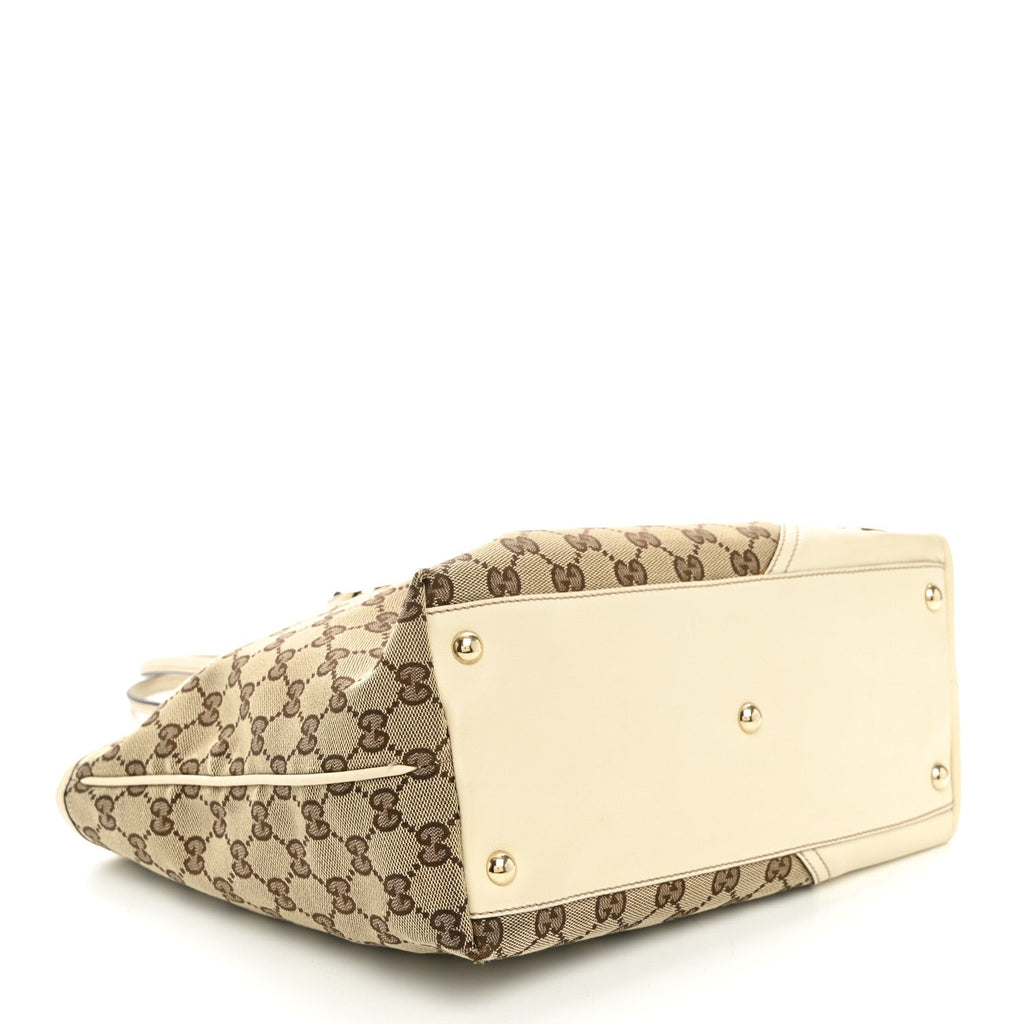 Monogram Medium New Britt Tote Off White
