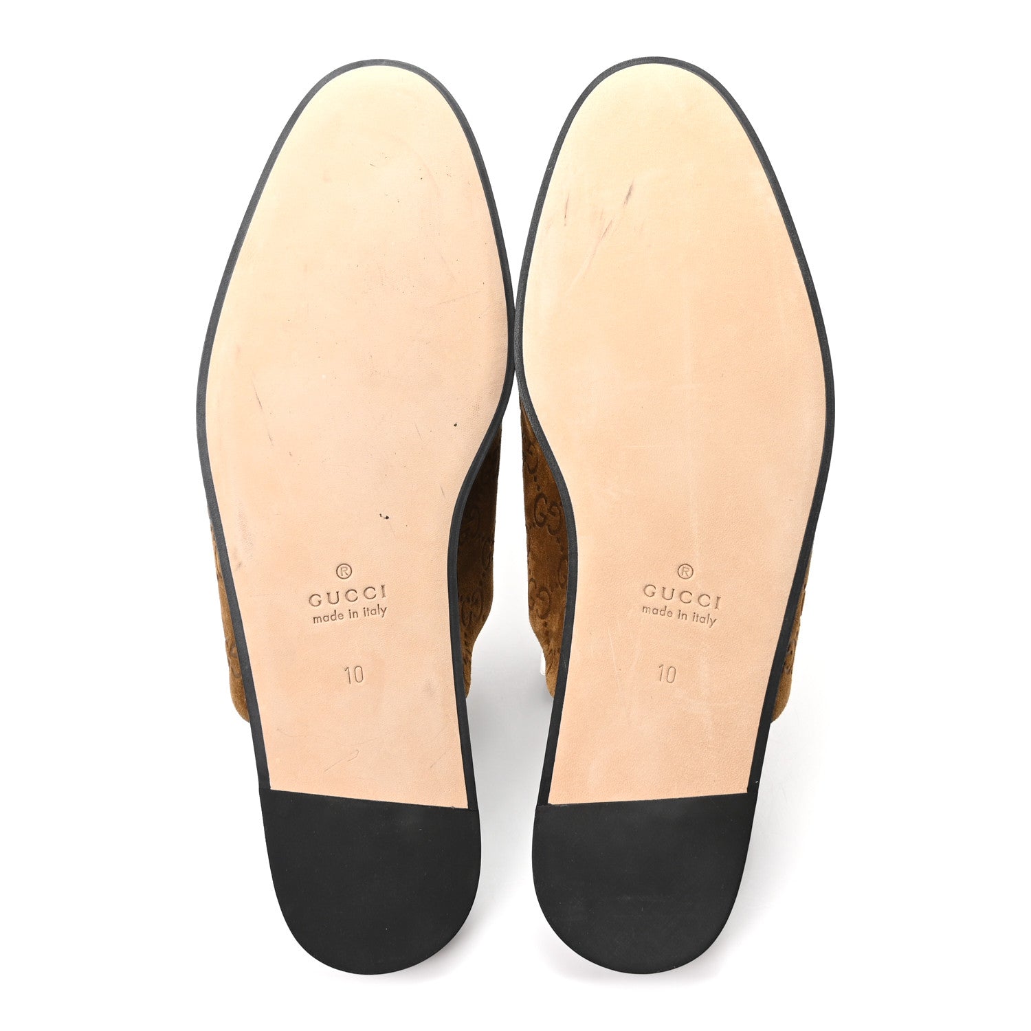 Suede Cachemire Monogram Mens Princetown Slippers 10 Pepper Brown