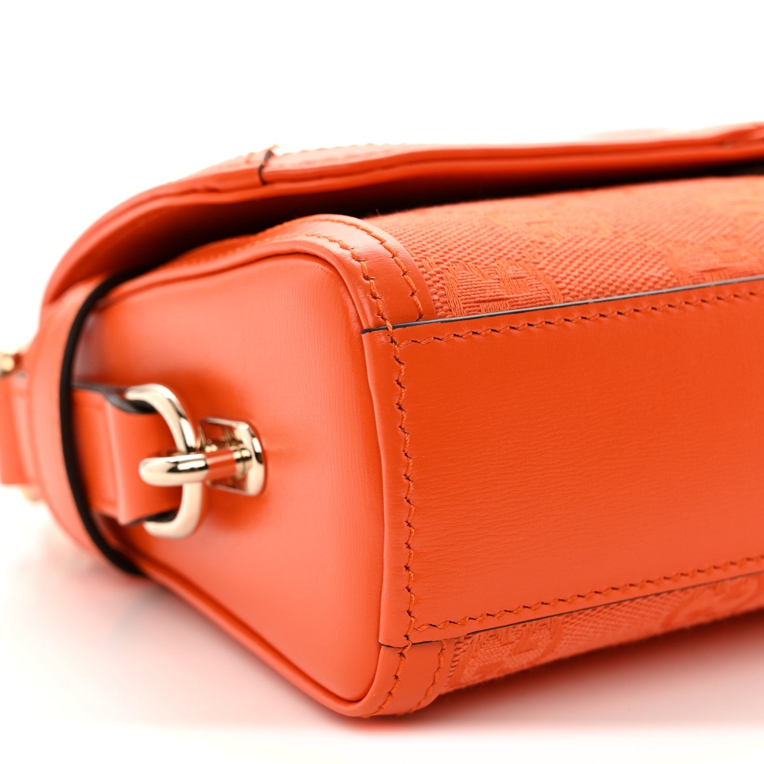GG Monogram Textured Dollar Calfskin Small Luce Shoulder Bag Orange