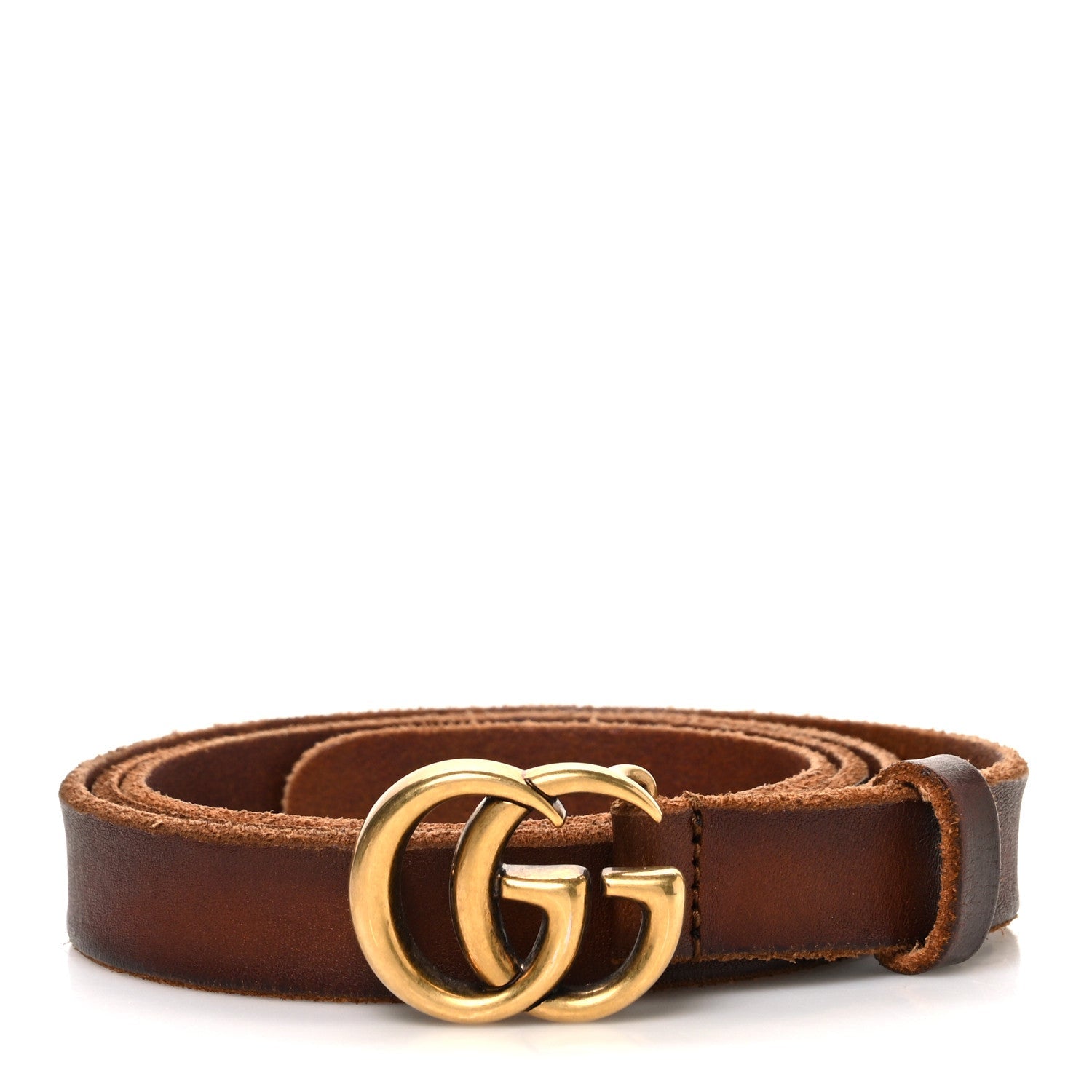 Faded Calfskin Double G Belt 95 38 Cuir