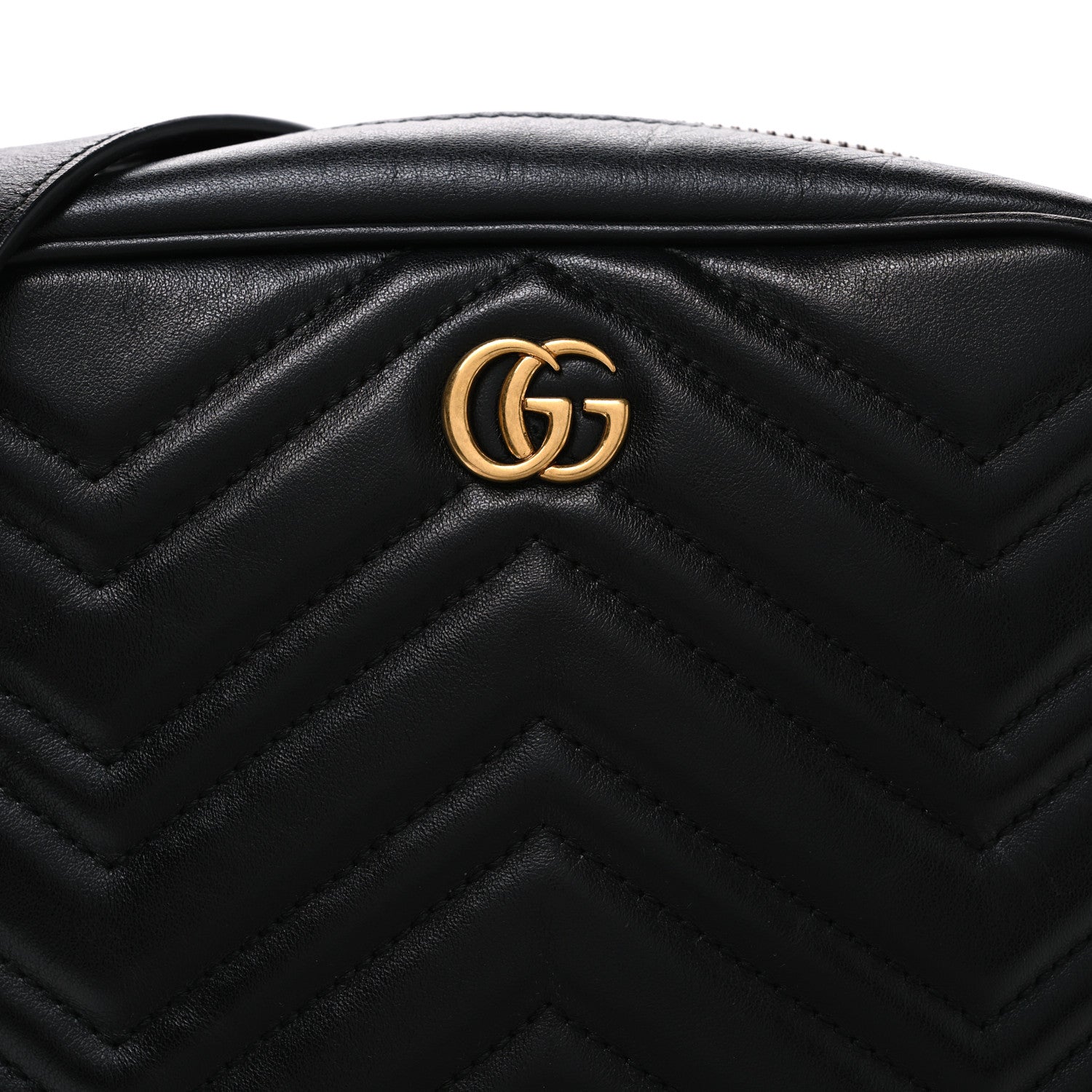 Calfskin Matelasse GG Marmont Travel Bag Black