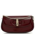 Shiny Calfskin Small Bamboo Night Bag Rosso Ancora