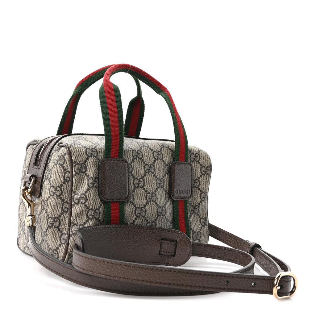 GG Supreme Web Mini GG Top Handle Bag Beige Ebony New Acero