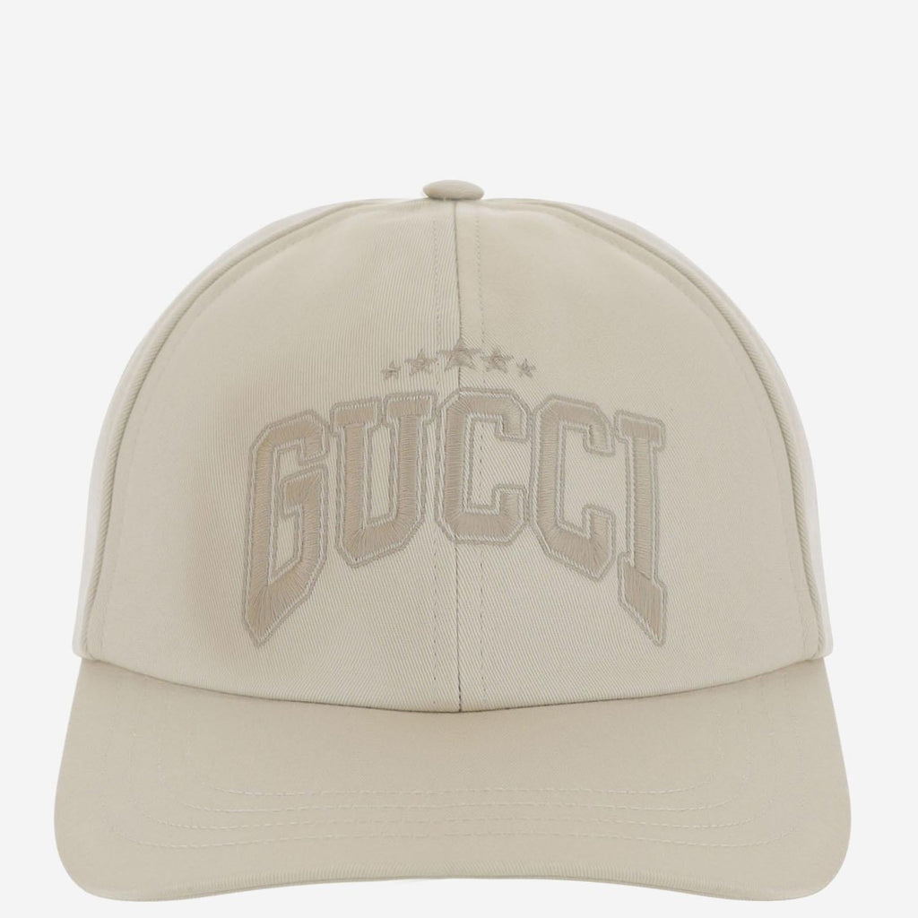 Gucci 817455 Logo-Embroidered Cotton Baseball Cap — White