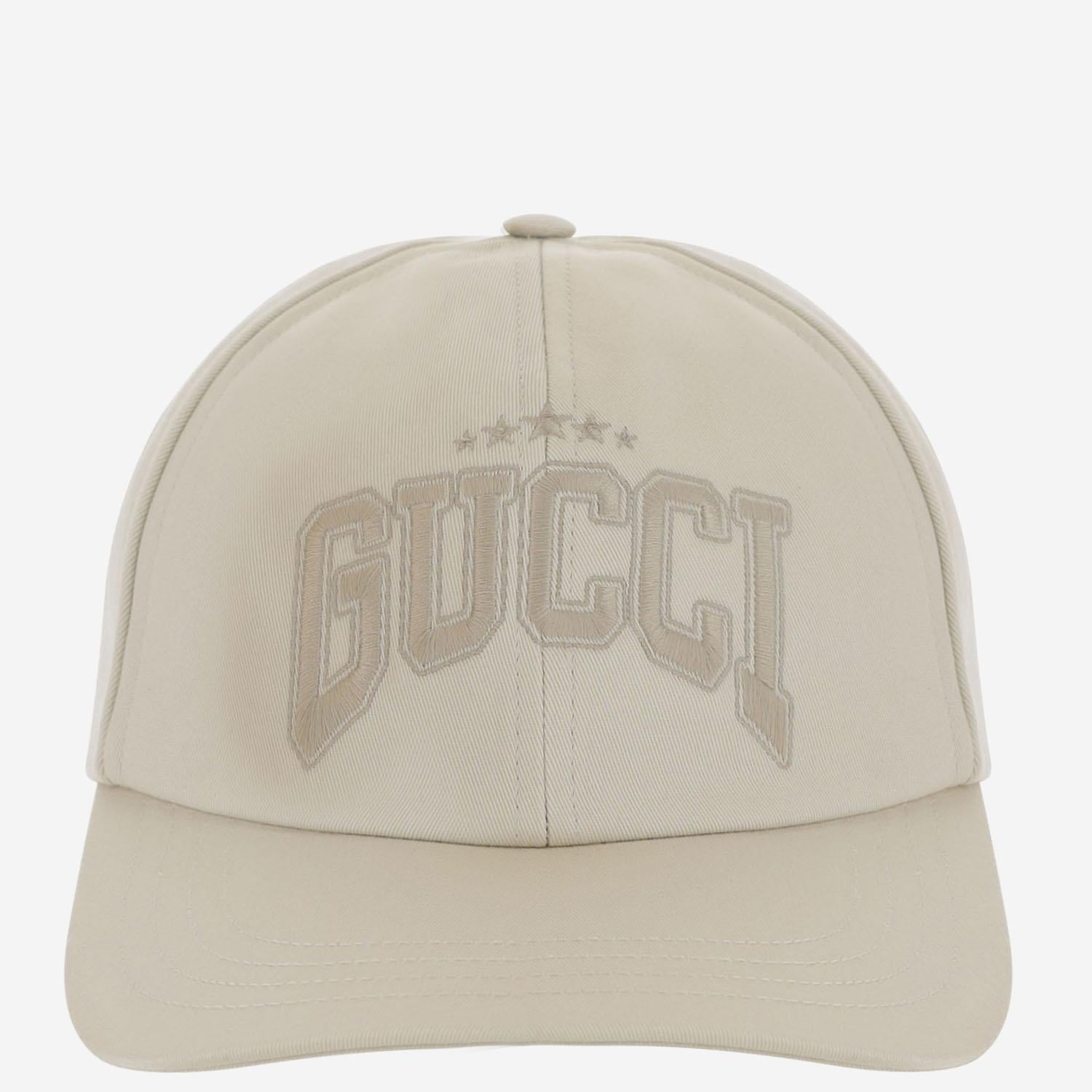 Gucci 817455 Logo-Embroidered Cotton Baseball Cap — White