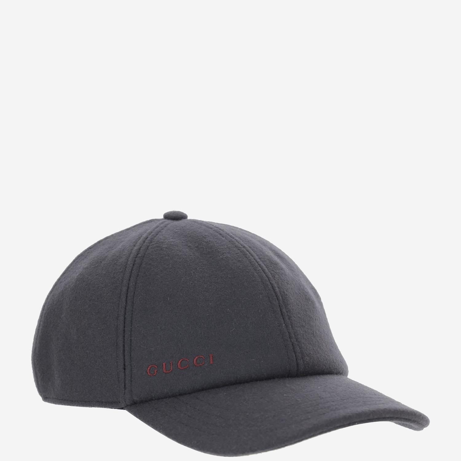 Gucci 843010 Wool Baseball Cap — Navy
