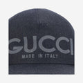 Gucci 812838 Laser-Etched Logo Denim Baseball Cap — Navy