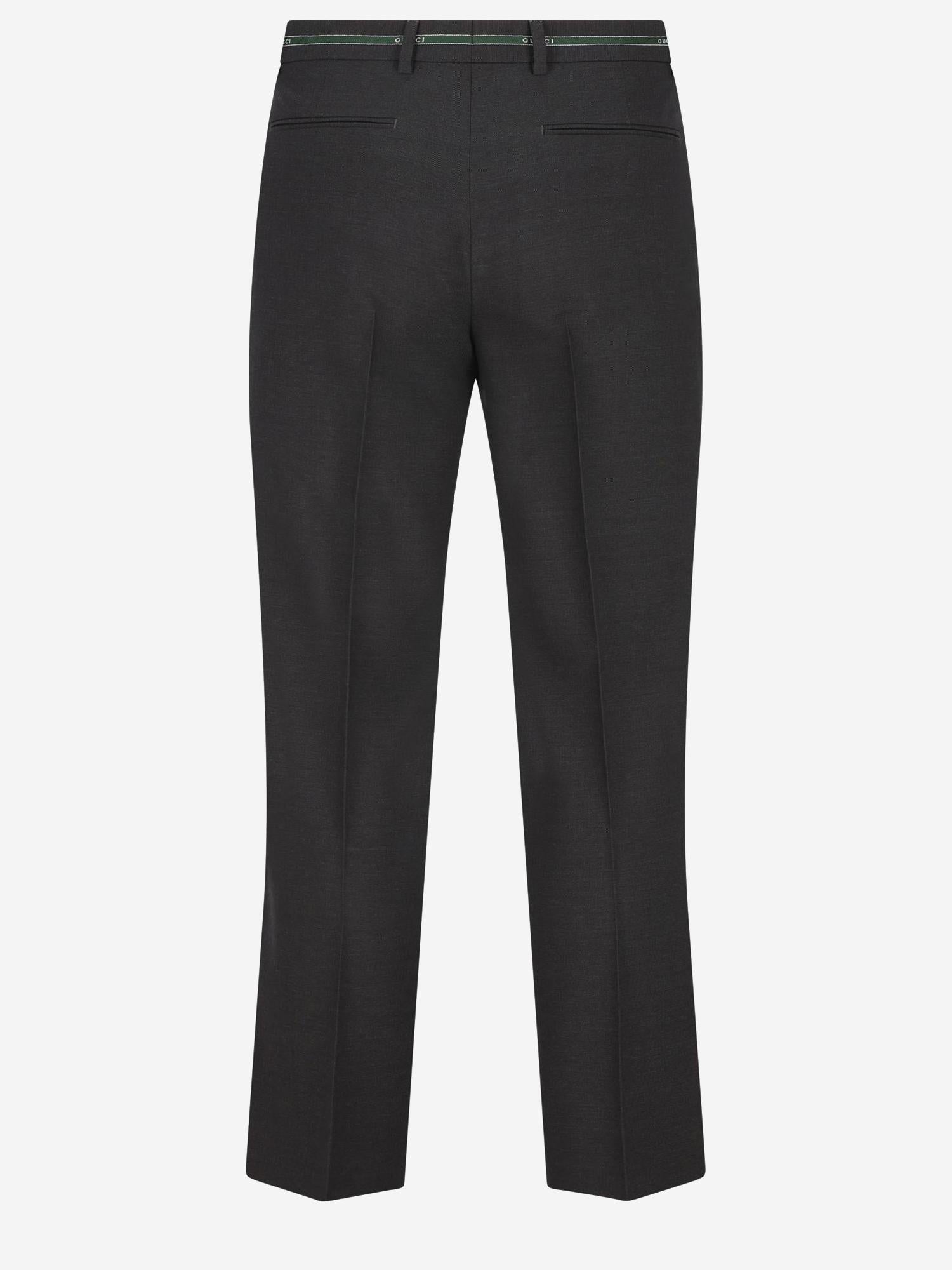 Gucci Wool Trousers — Gray