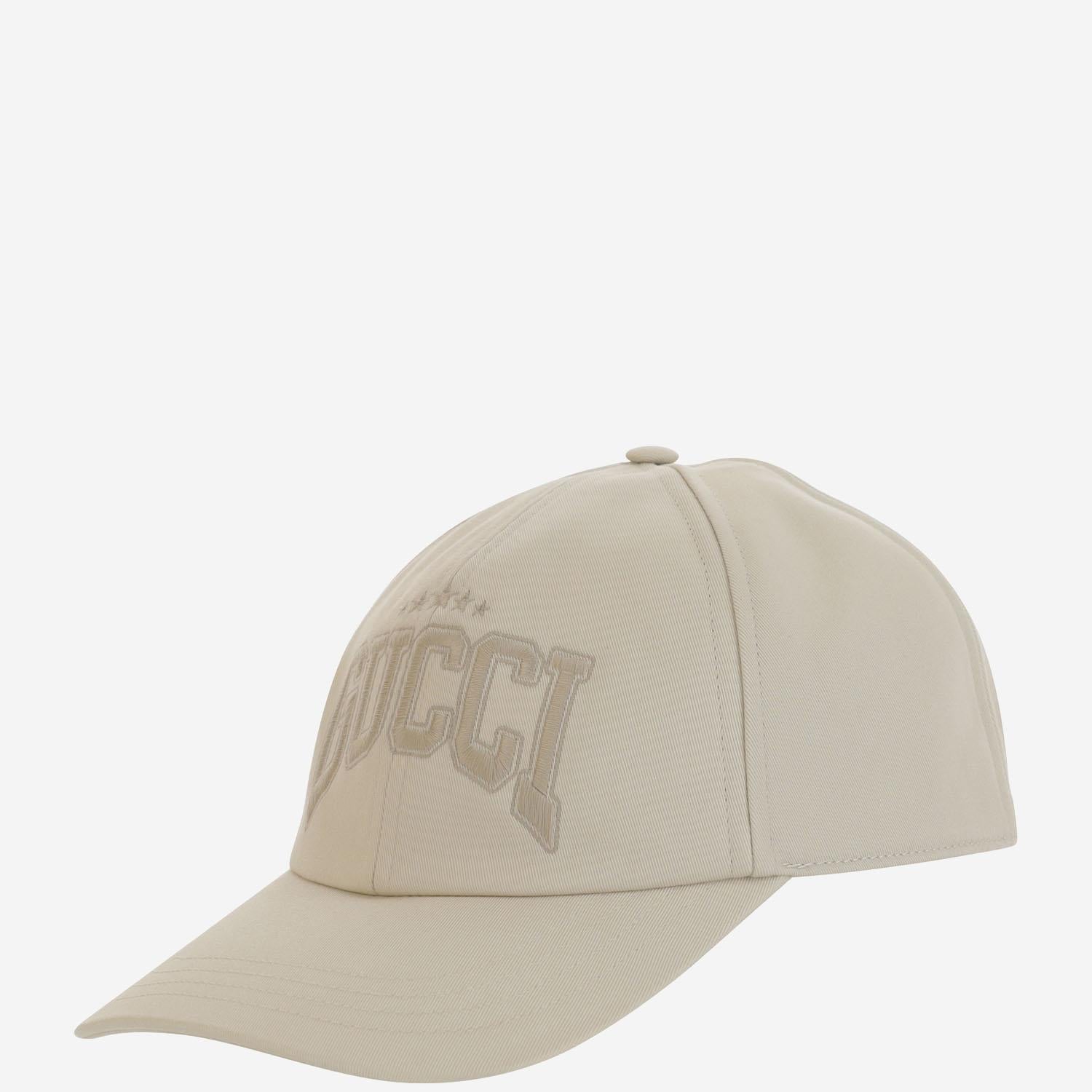 Gucci 817455 Logo-Embroidered Cotton Baseball Cap — White