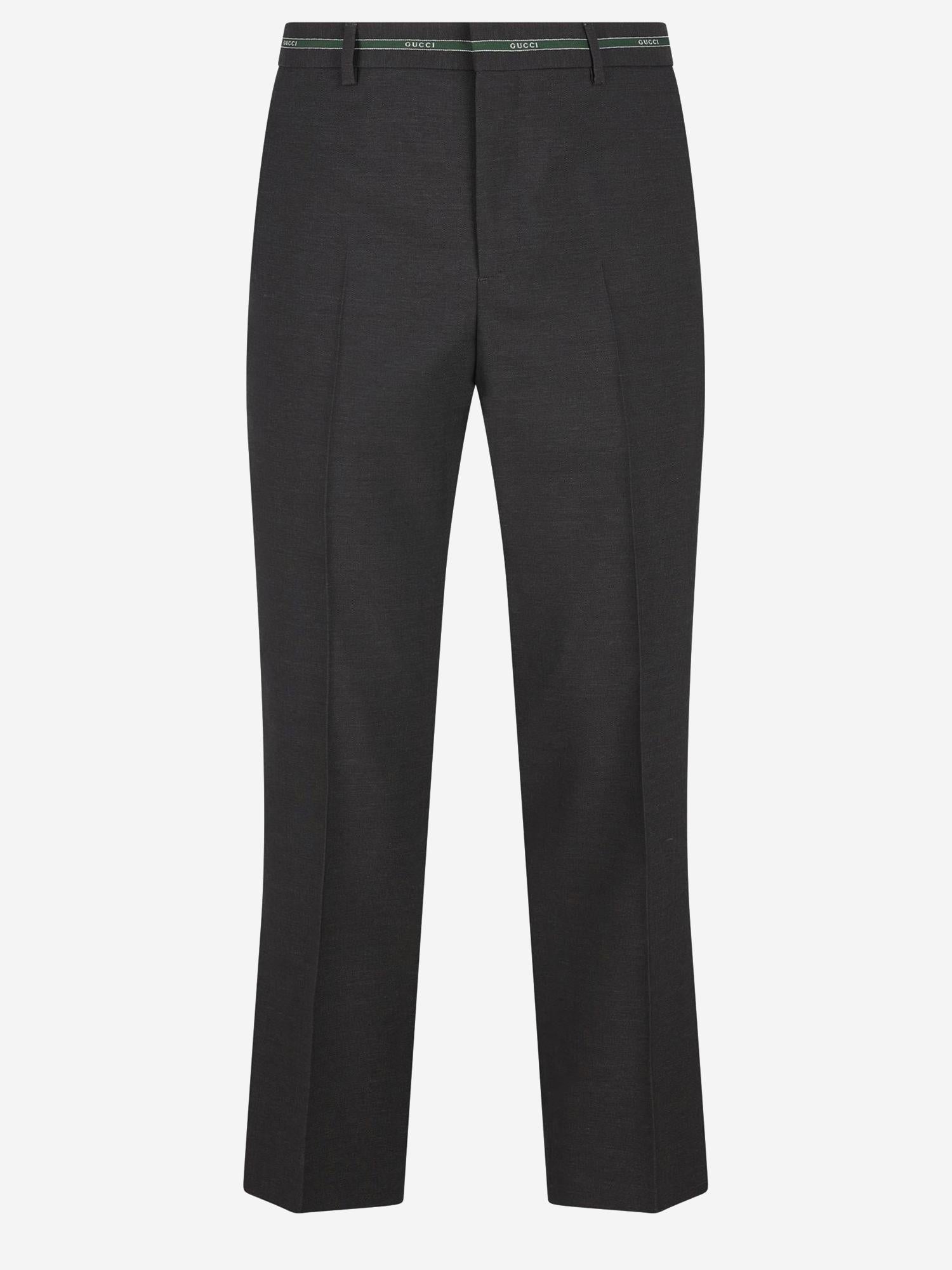 Gucci Wool Trousers — Gray