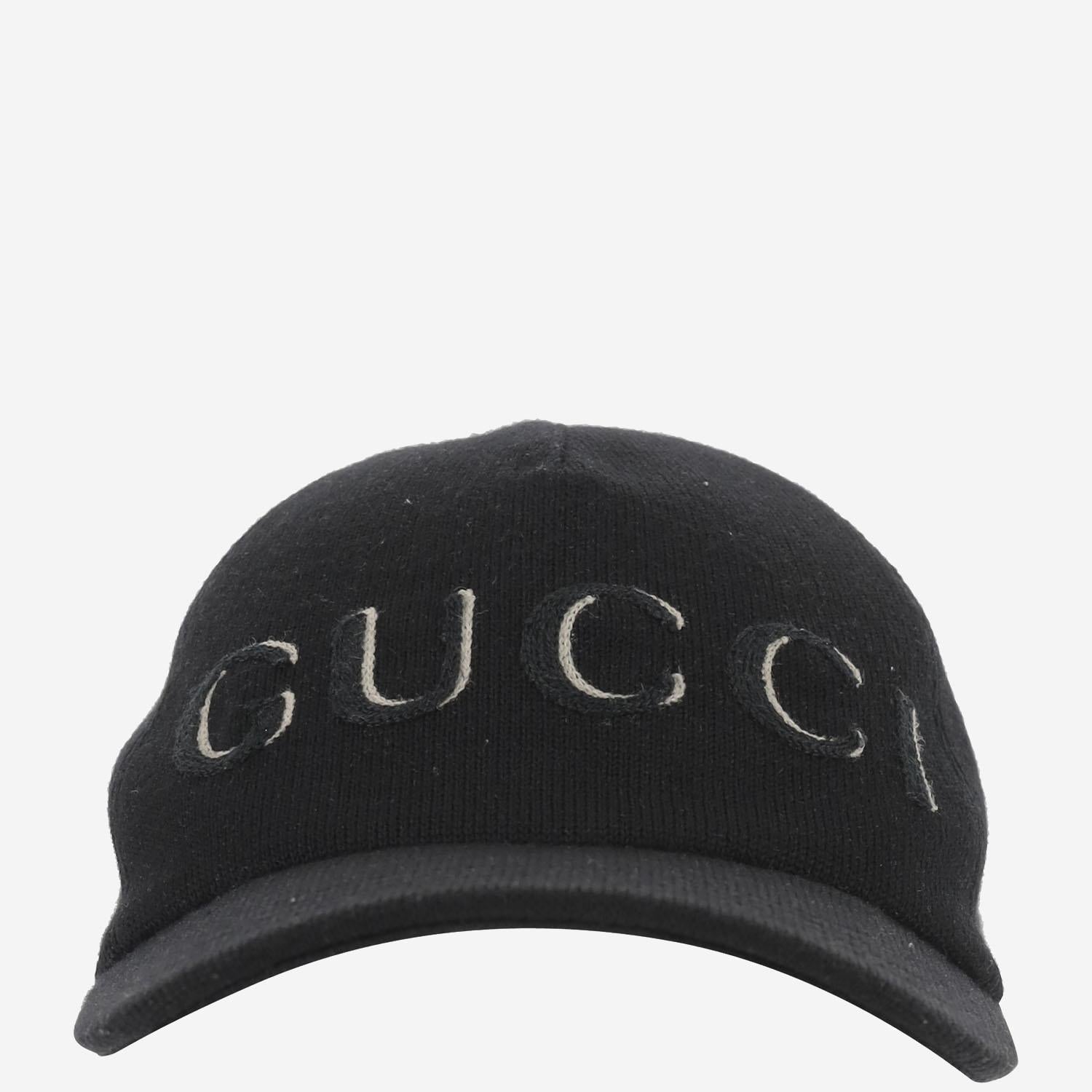 Gucci 817507 Wool Baseball Cap — Black