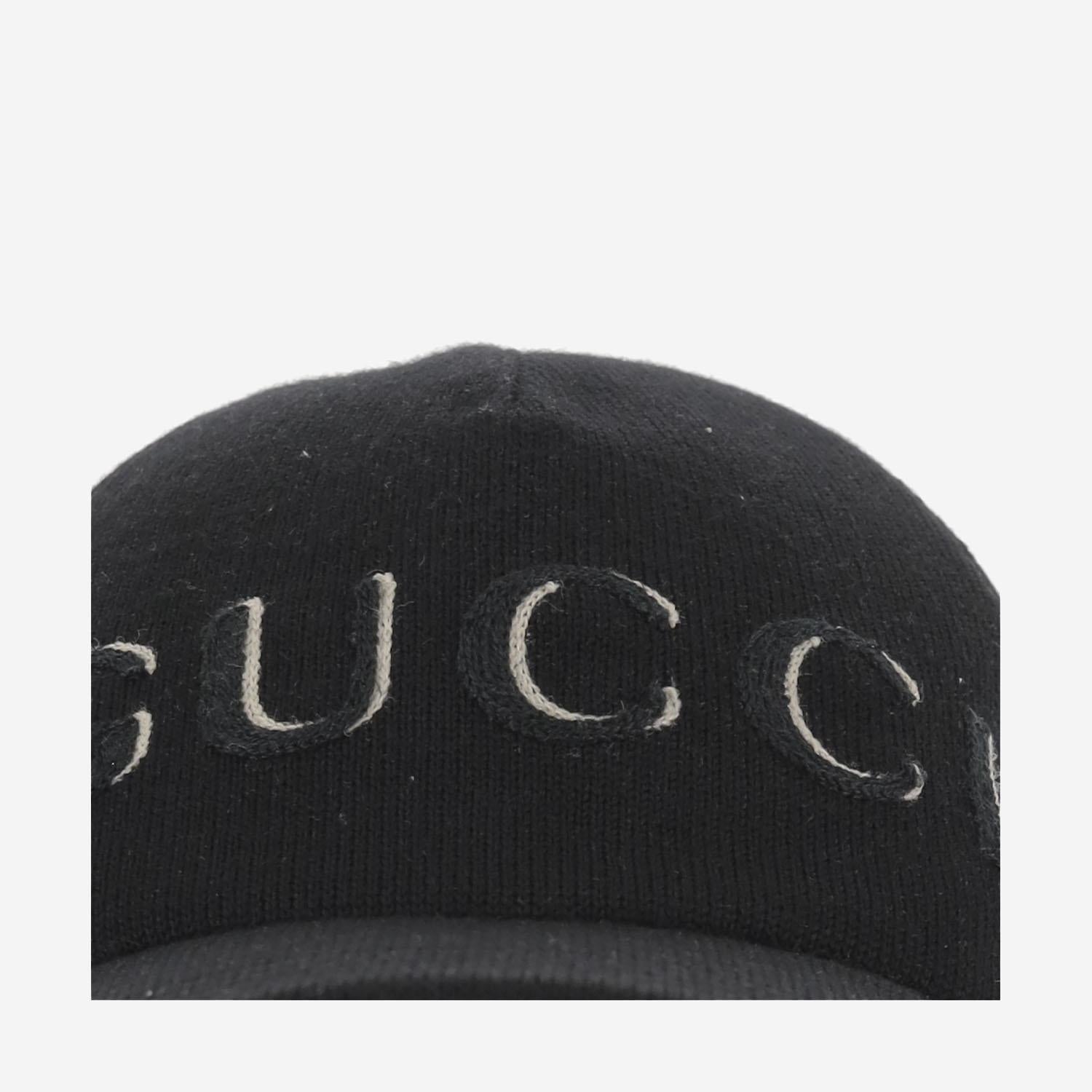 Gucci 817507 Wool Baseball Cap — Black
