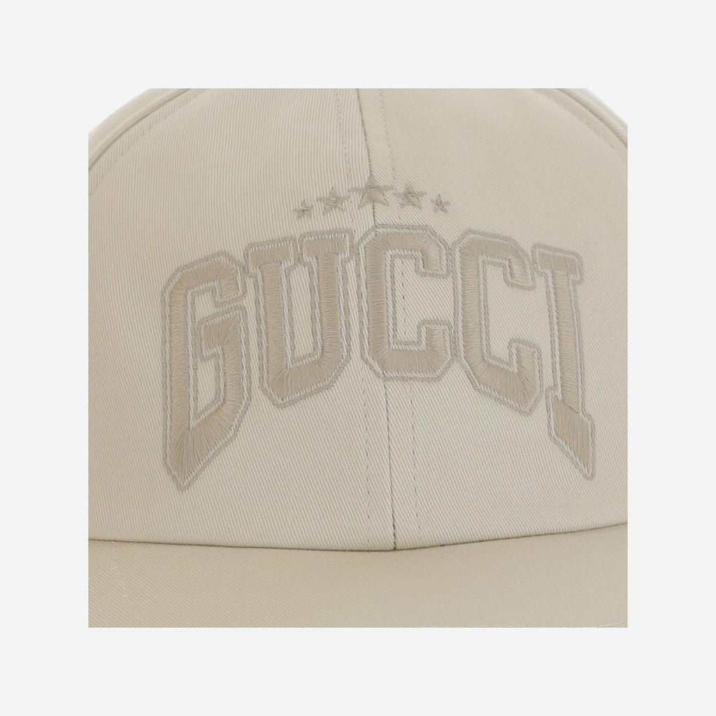 Gucci 817455 Logo-Embroidered Cotton Baseball Cap — White